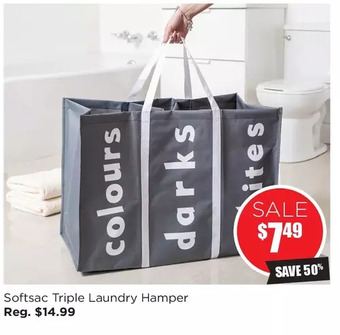Kitchen Stuff Plus Softsac triple laundry hamper offer