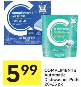 Compliments automatic dishwasher pods