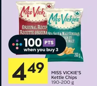 Foodland Miss vickie's kettle chips offer