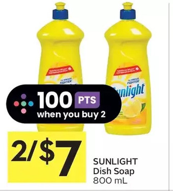 Foodland Sunlight dish soap offer