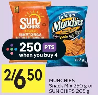 Foodland Munchies snack mix or sunchips offer
