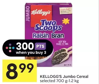 Foodland Kellogg's jumbo cereal offer