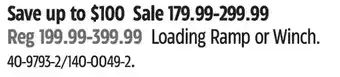Canadian Tire Loading ramp or winch offer