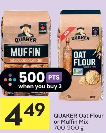 Foodland Quaker oat flour or muffin mix offer