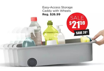 Kitchen Stuff Plus Easy-access storage caddy with wheels offer