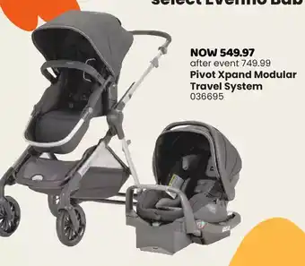 Babies 'R' Us Evenflo pivot xpand modular travel system with safemax infant car seat - stallion offer