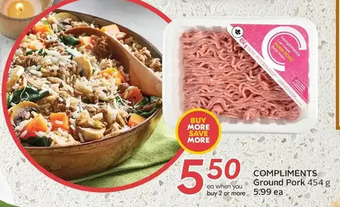 Sobeys Compliments ground pork offer