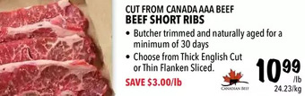 Farm Boy Beef short ribs offer