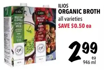 Farm Boy Ilios organic broth offer