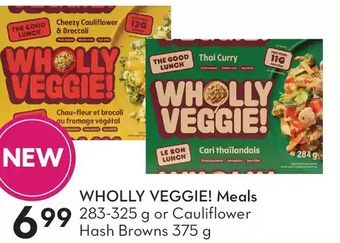 Sobeys Wholly veggie! meals or cauliflower hash browns offer