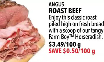 Farm Boy Angus roast beef offer