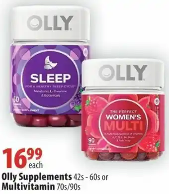 London Drugs Olly supplements 42s-60s or multivitamins 70s/90s offer