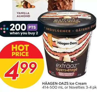 Sobeys Häagen-dazs ice cream or novelties offer