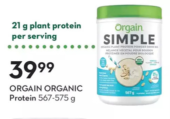 Sobeys Orgain organic protein offer