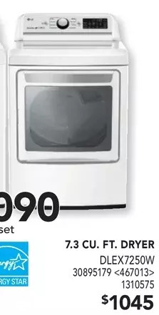 Lowe's 7.3 cu. ft. dryer offer