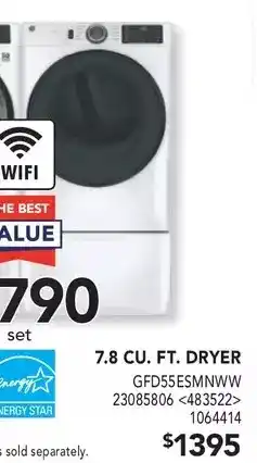 Lowe's 7.8 cu. ft. dryer offer