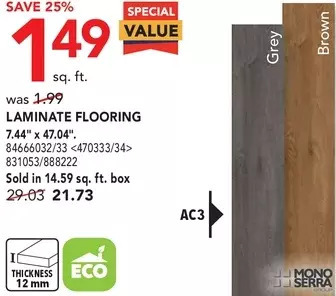 Lowe's Mono serra laminate flooring offer