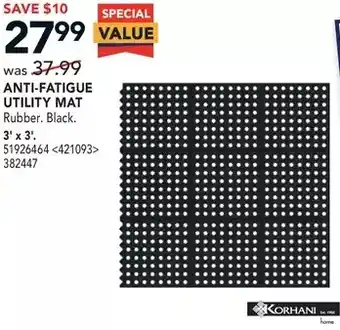 Korhani anti-fatigue utility mat