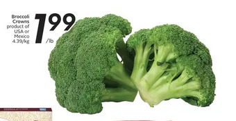 Sobeys Urban Fresh Broccoli crowns offer