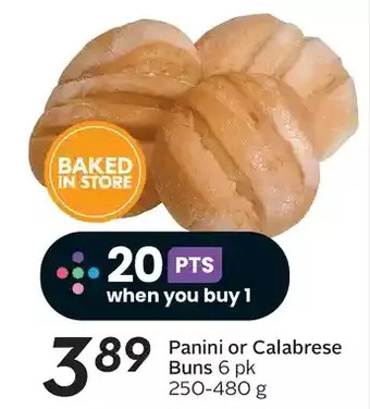 Sobeys Urban Fresh Panini or calabrese buns offer