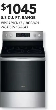 RONA Whirlpool 5.3 cu. ft. range offer