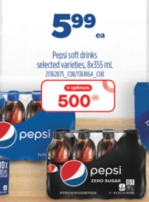 Real Canadian Superstore Pepsi soft drinks, 8x355 ml offer