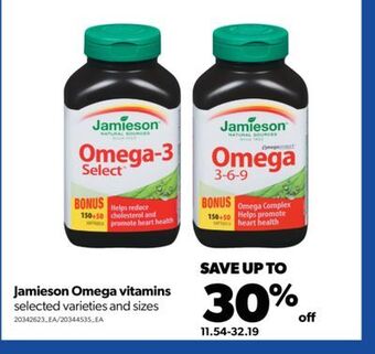 Real Canadian Superstore Jamieson omega vitamins offer