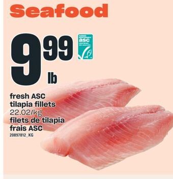 Independent Grocer Fresh asc tilapia fillets offer