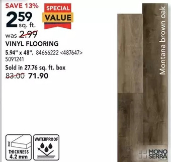RONA Mono serra vinyl flooring offer