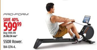 Canadian Tire Proform 550r rower offer