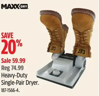 Canadian Tire Maxxdry heavy-duty single-pair dryer offer