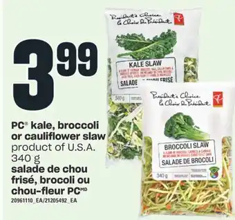 Independent Grocer Pc® kale, broccoli or cauliflower slaw, 340 g offer