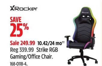 Canadian Tire X rocker strike rgb gaming/office chair offer