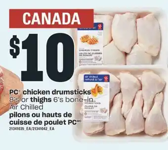 Independent Grocer Pc® chicken drumsticks thighs 6's offer