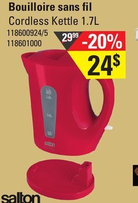 Sushi Shop Salton cordless kettle 1.7l offer