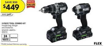 Lowe's Flex 2-piece tool combo kit offer