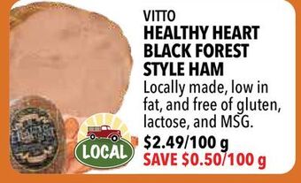 Farm Boy Vitto healthy heart black forest style ham offer