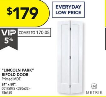 RONA Metrie "lincoln park" bifold door 24" x 80" offer