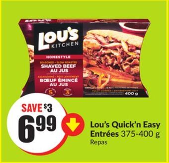 Chalo FreshCo Lou's quick'n easy entrées 375-400 g offer