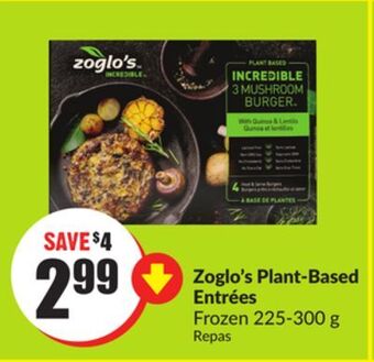 Chalo FreshCo Zoglo's plant-based entrées frozen 225-300 g offer