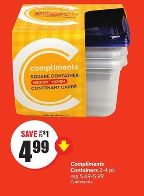 Chalo FreshCo Compliments containers 2-4 pk offer