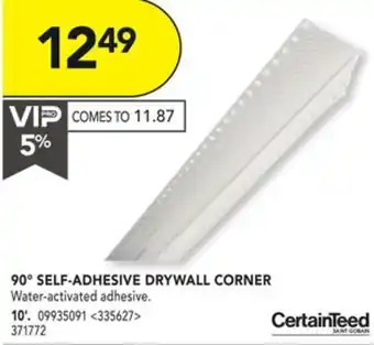 RONA Certainteed 90° self-adhesive drywall corner 10' offer
