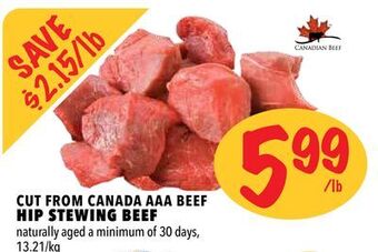 Farm Boy Cut from canada aaa beef hip stewing beef offer