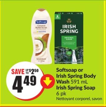 Chalo FreshCo Softsoap or irish spring body wash 591 ml irish spring soap 6 pk offer