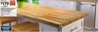 RONA Leadvision finger-jointed acacia wood countertop natural finish 25-1/2" x 72" x 1-1/2" offer