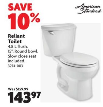 Home Hardware Reliant toilet offer