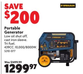 Home Hardware Portable generator offer