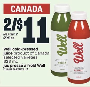 Valu-mart Jus pressé à froid well, 333 ml offer