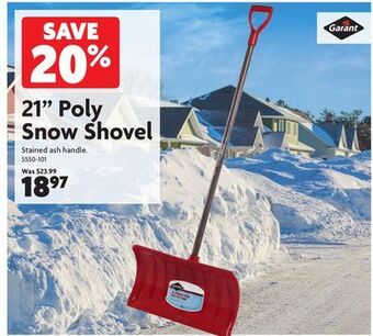 Home Hardware 21" poly snow shovel offer