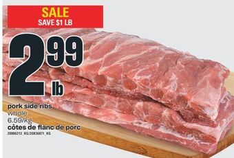 Valu-mart Côtes de flanc de porc offer